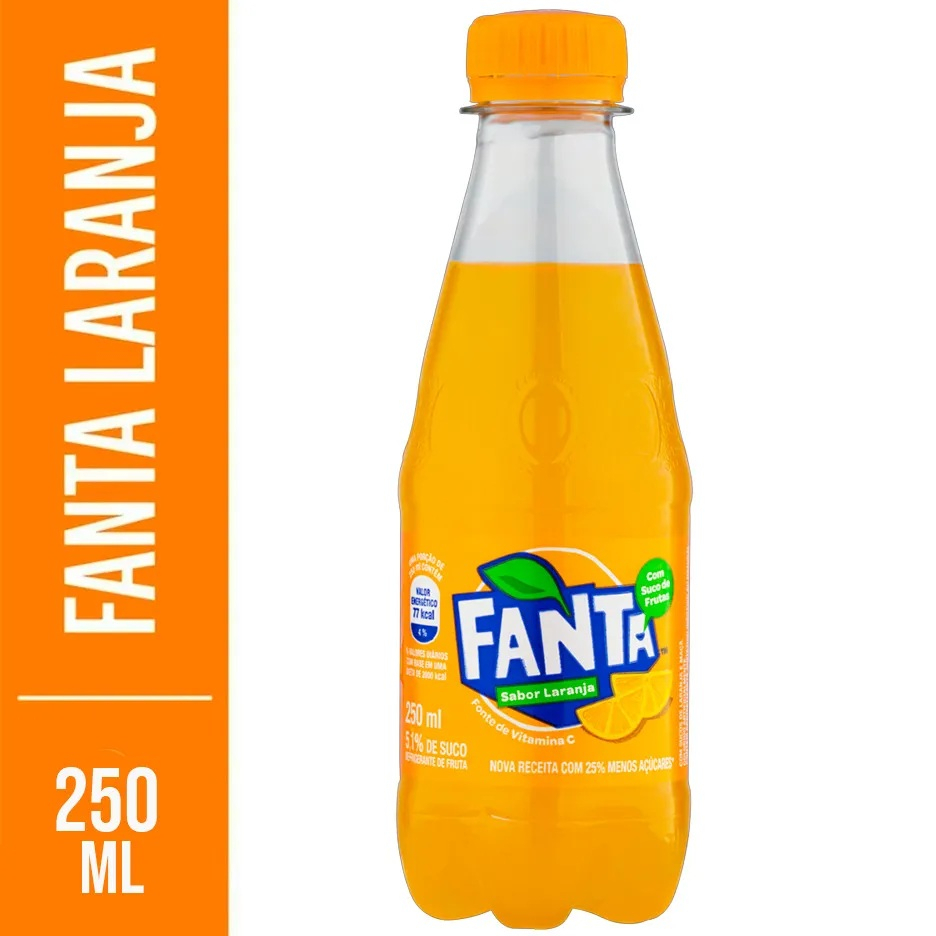 Fanta Laranja Garrafa 250ml