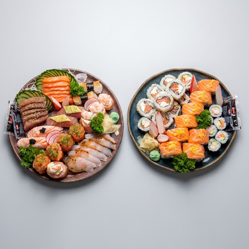 O 'Combo Super Mix 53 Peças' é uma seleção primorosa de delícias da culinária japonesa. Composto por 5 fatias de salmão fresco, 5 de tilápia suculenta, 5 sashimi de salmão massaricado, criando uma experiência sensorial única. Acompanham 4 niguiri de salmão, 2 de tilápia, que trazem a perfeição do sushi tradicional. Acrescentamos ainda 8 Filadélfia e 8 Filadélfia especial, combinações perfeitas de sabor e textura. Não poderíamos esquecer dos 4 Dyo de salmão e 4 Dyo de camarão, que trazem um toque especial ao combo. Finalizamos esta seleção com 8 shakemaki que adicionam um sabor delicado e adorável ao conjunto. Acompanham 7 sachês de temperos e 3 Hashis para aprimorar ainda mais sua experiência gastronômica.