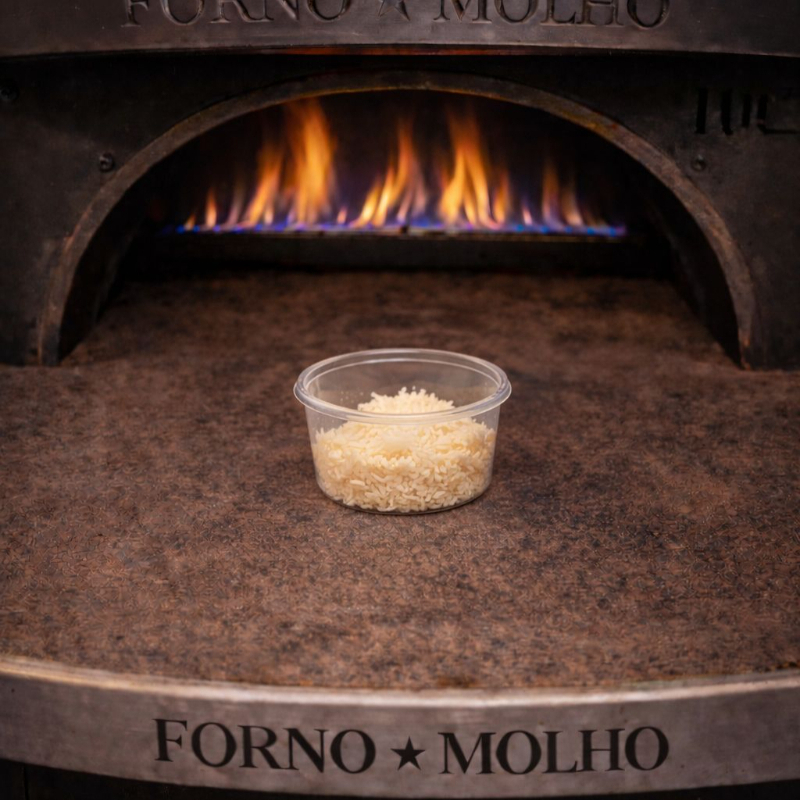 50g de parmesão 6 meses de maturação, ralado.