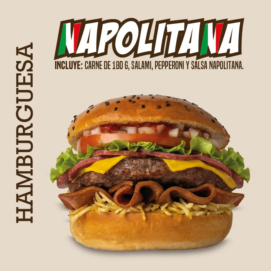 Hamburguesa 180 g Napolitana