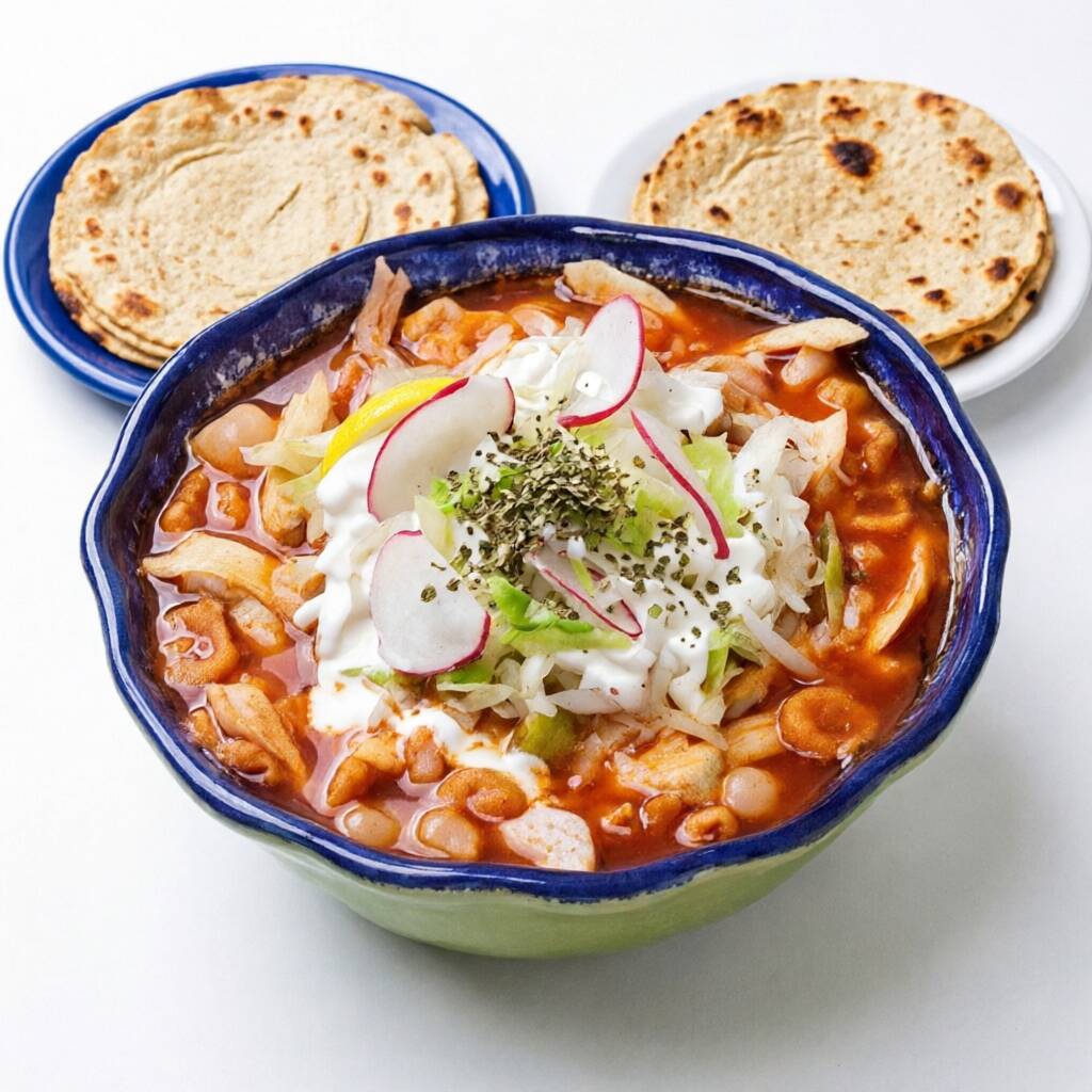 Pozole Rojo de Pollo
