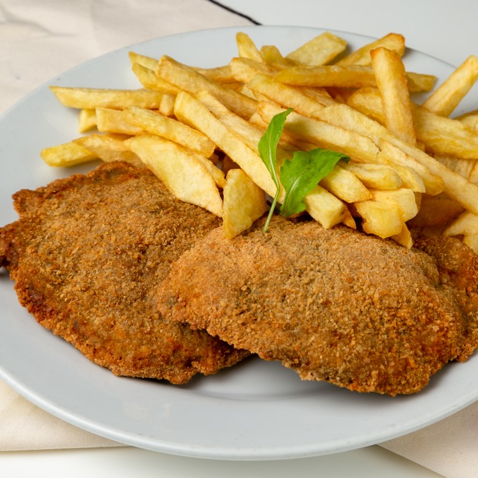 Milanesa de Res con Papas