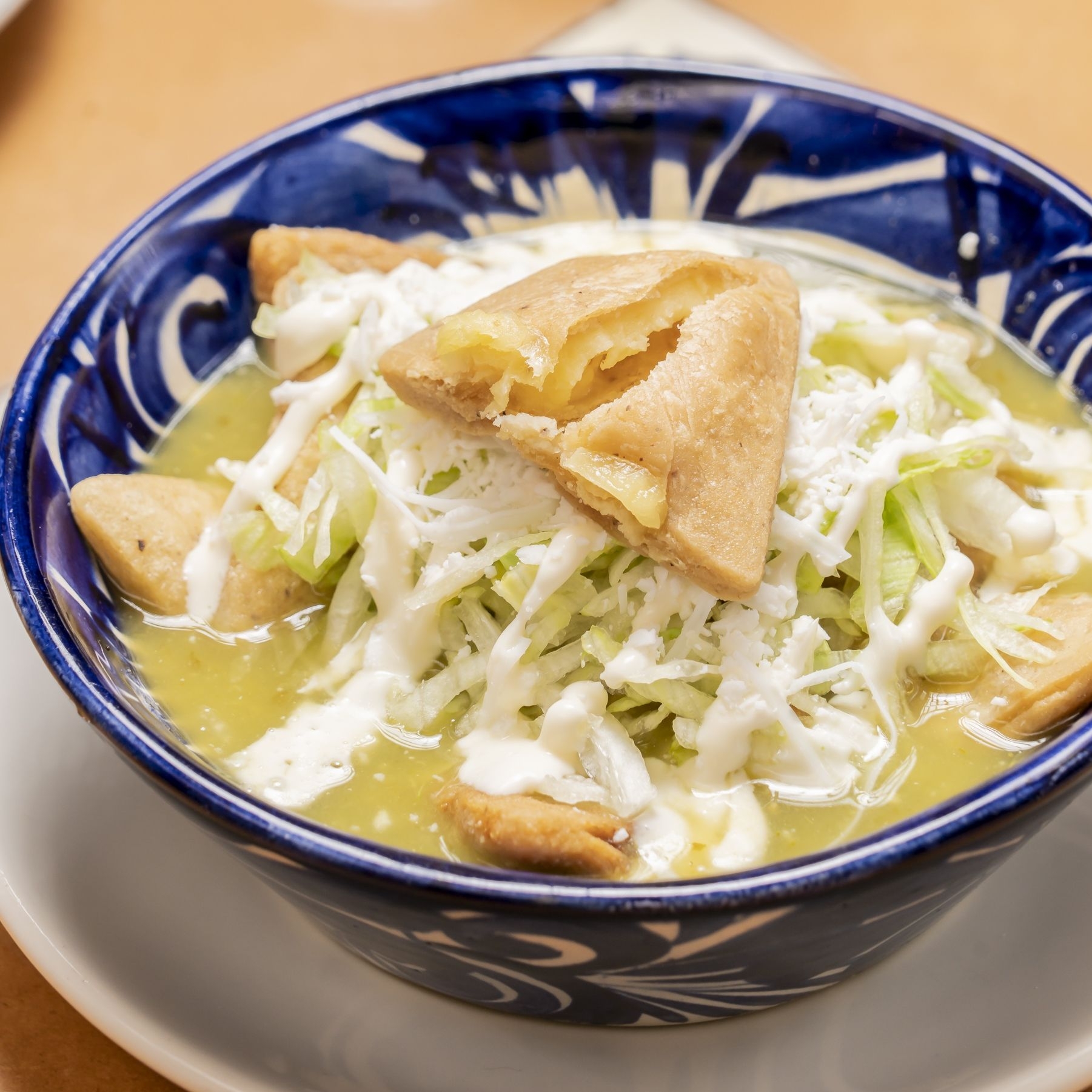 Chilaquiles Rellenos de Queso Manchego..