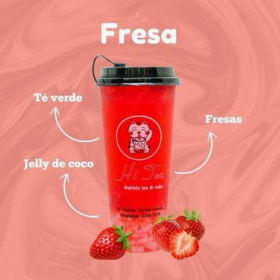 Té Fresa con Boba