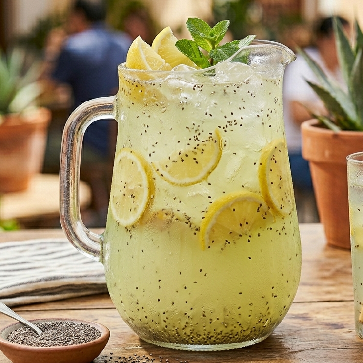 Agua de limón con chia 1/2 L