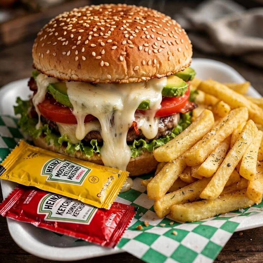 Hamburguesa Sencilla con Papas