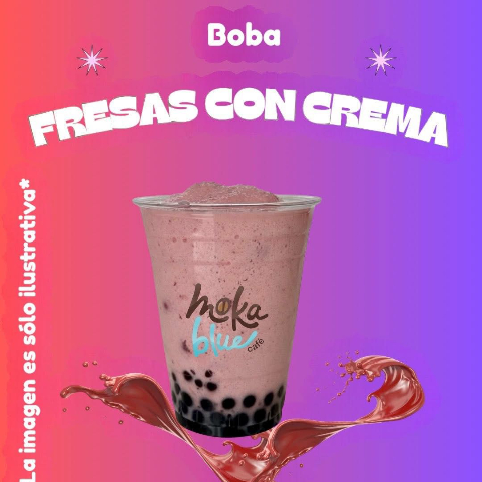 Boba fresas con crema