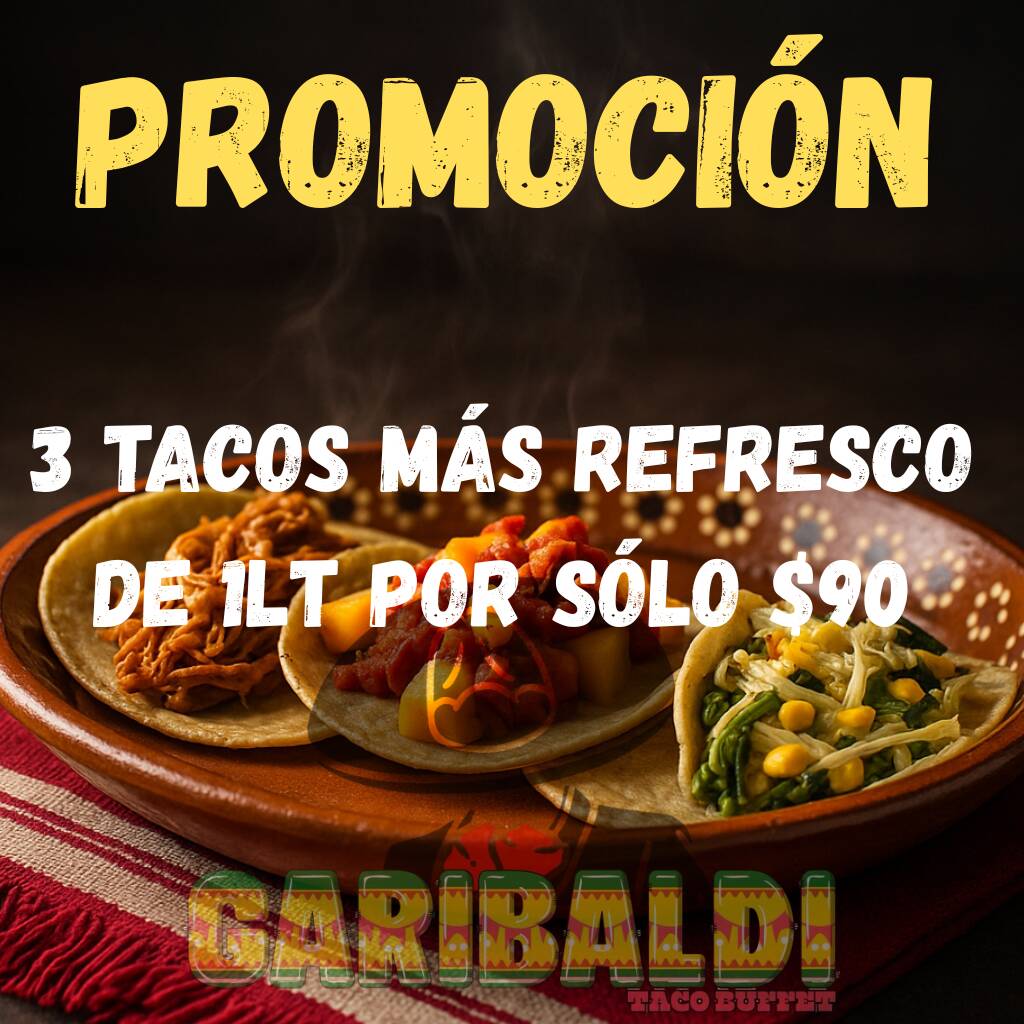 3 TACOS MAS TE DE MEDO POR SOLO 90