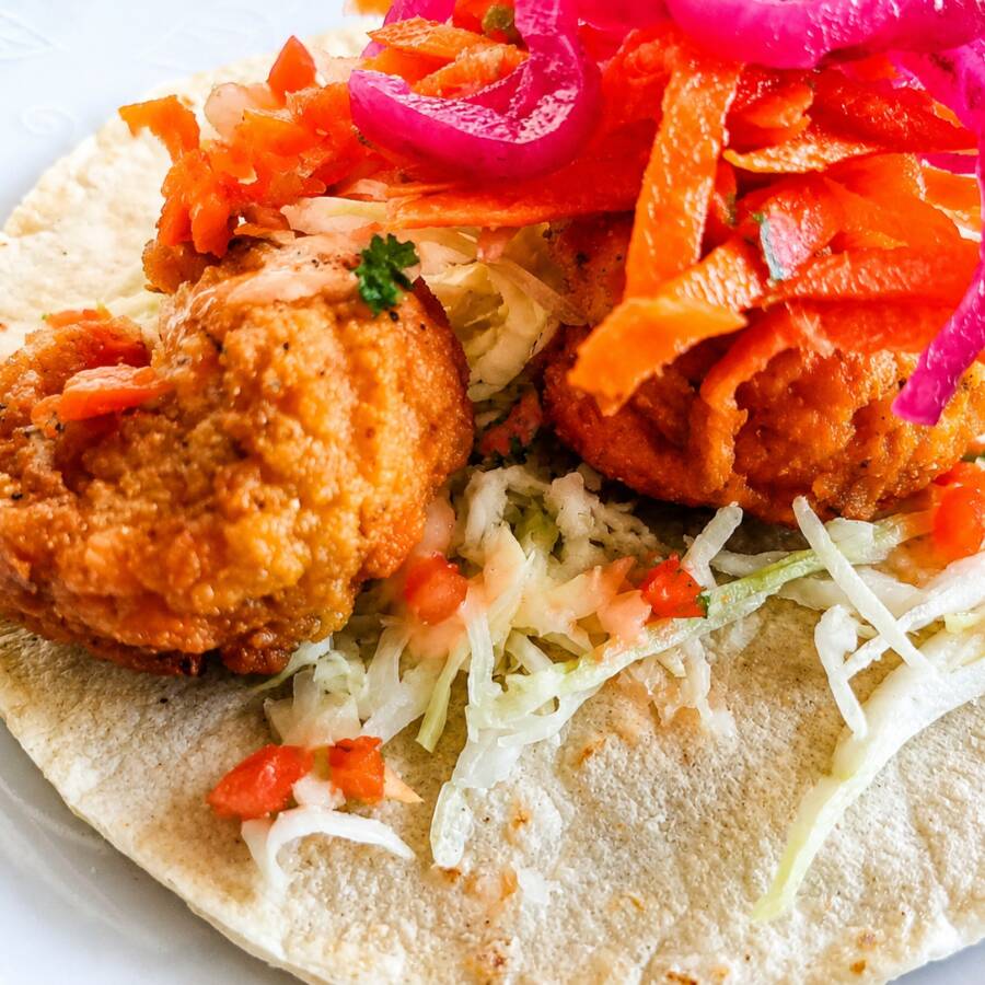 Tacos de Camaron Empanizado
