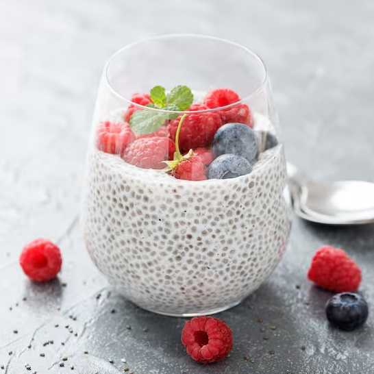 Chía con Yogurt y Frutos Rojos