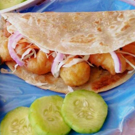 Taco de Camarón de Harina