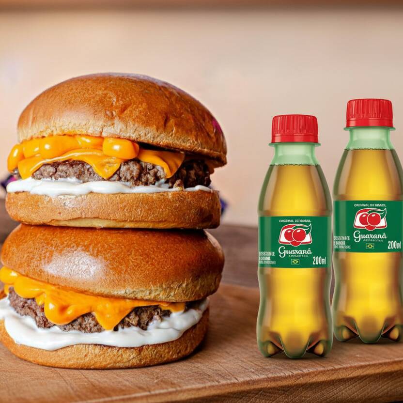 São Dois Smash 100g Suculentos com Cheddar Cremoso e Molho Especial da Casa. Para Aproveitar JUNTO!!!