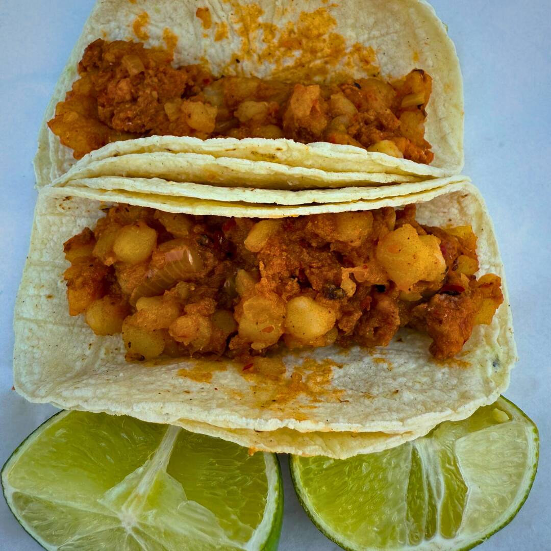 Taco de Papa con Chorizo