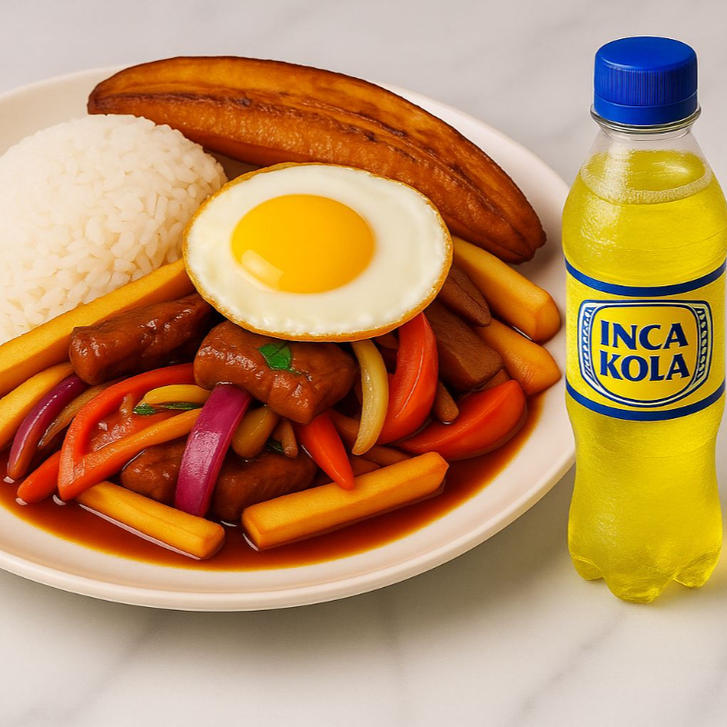 Lomo Saltado a Lo Pobre + Gaseosa