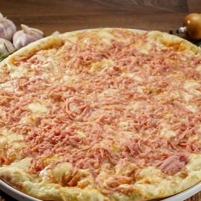 muçarela, molho e presunto