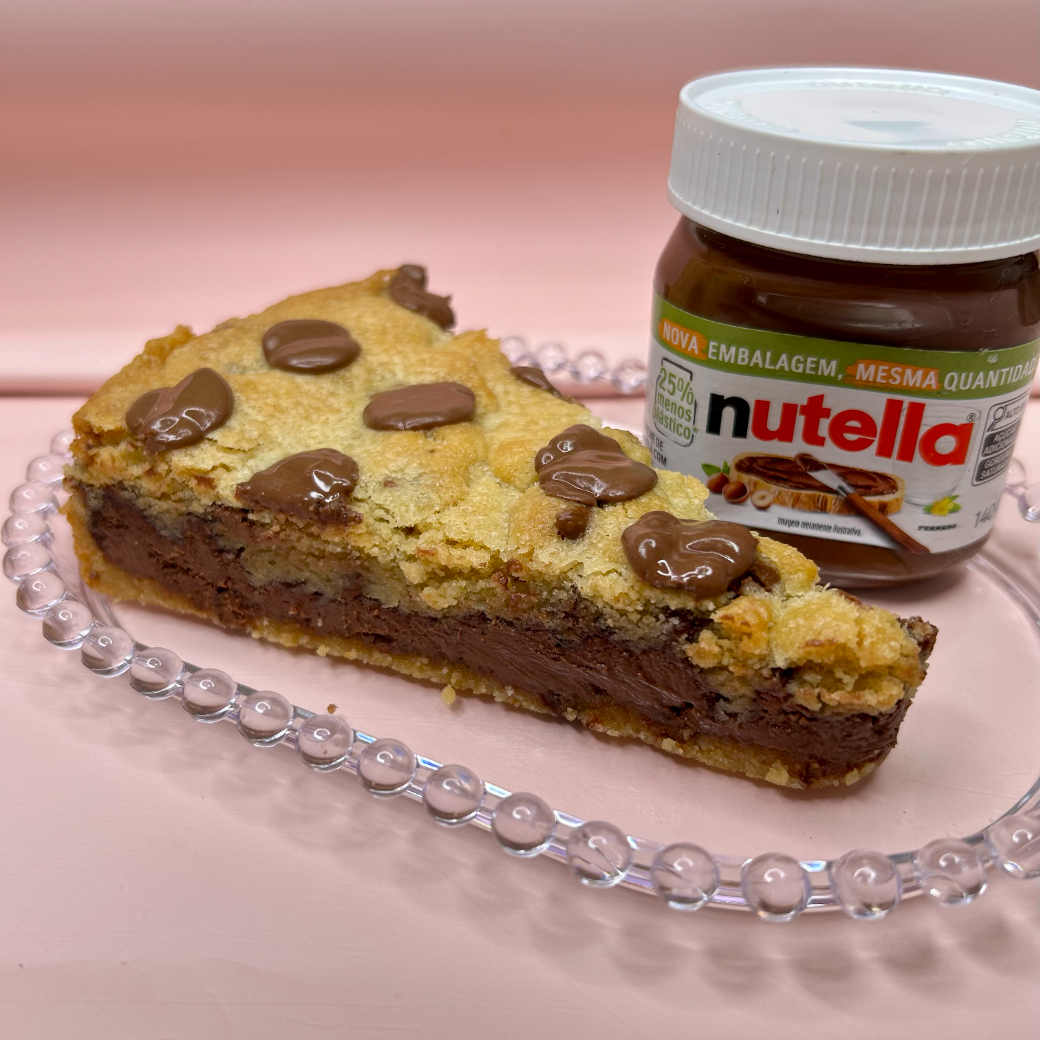 Torta cookie com nutella