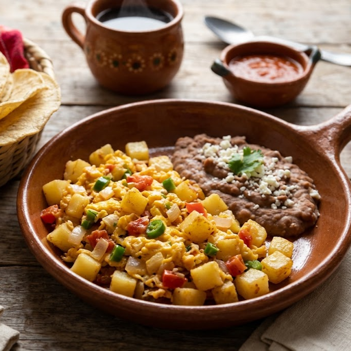 Tortillas de Maíz Huevo con Papas