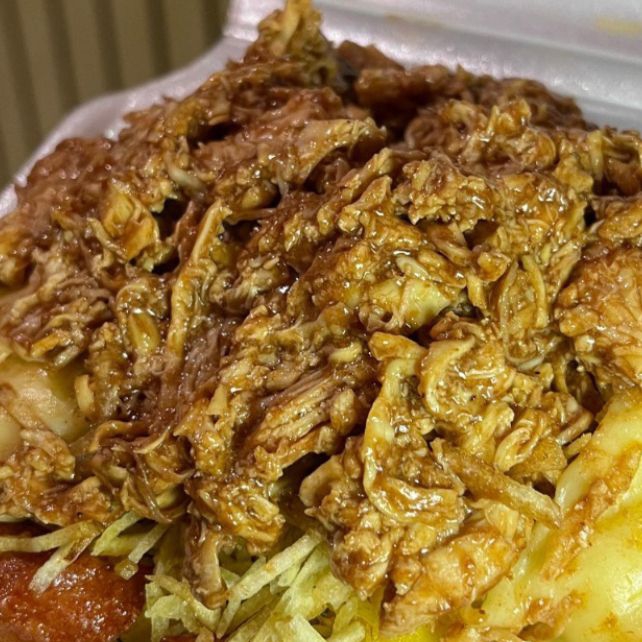 Pollo Desmechado en BBQ