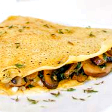 CREPA DE CHAMPIÑON CON QUESO