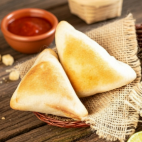 3 Esfihas fechadas de carne 1 Kibe frito