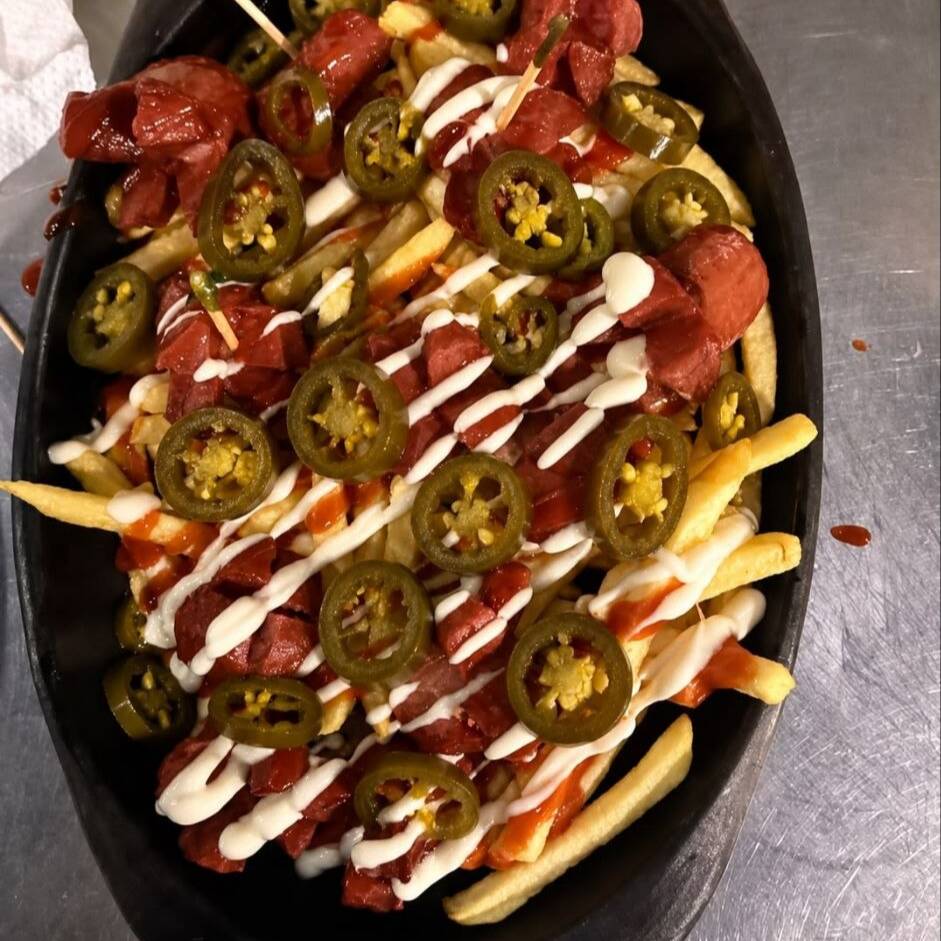 SALCHIPAPAS CON RAJAS