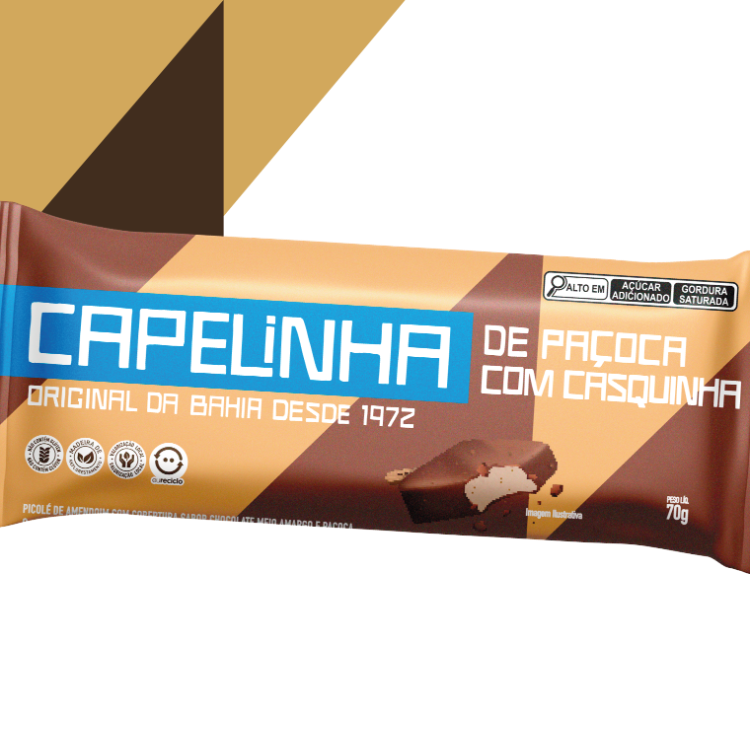Picolé de Paçoca com Casquinha - Capelinha