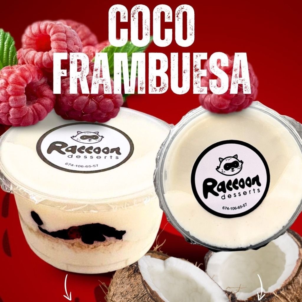 Postre Coco Frambuesa