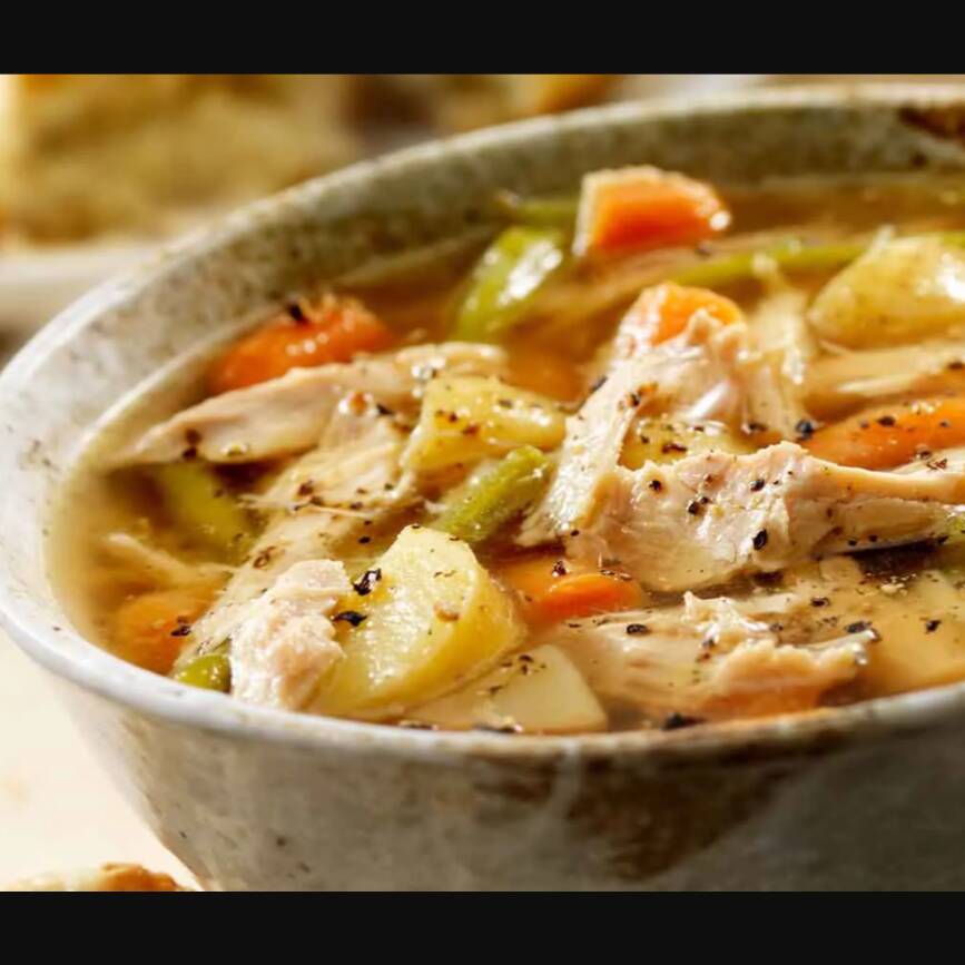 Consomé de Pollo con Verduras y Arroz 1/2 L