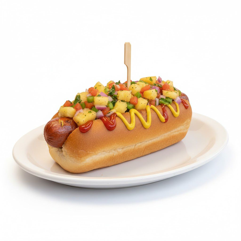 Hotdog a la hawaiana