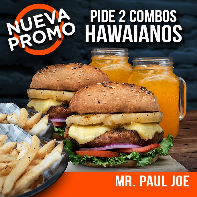 Combo Doble Hawaiano+Hamburguesa de Sirlón GRATIS