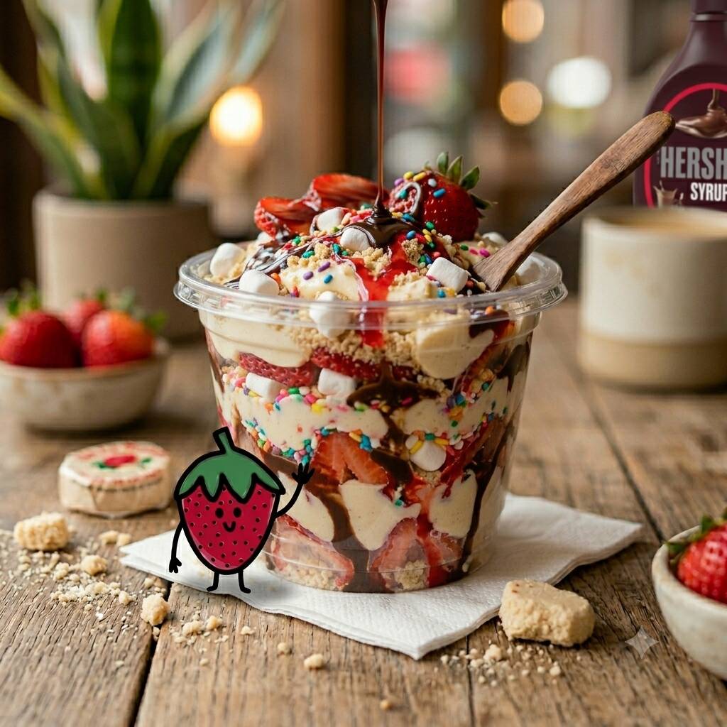 Fresas/Crema Arcoiris