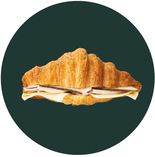 Croissant Mantequilla Jamón PavoYQueso