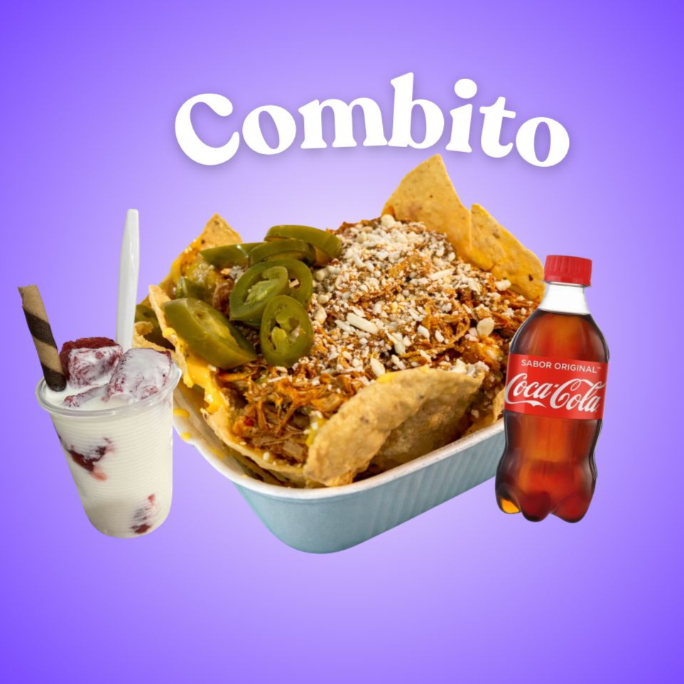 Fresas Mini + Nachos con Carne + Refresco 350ml