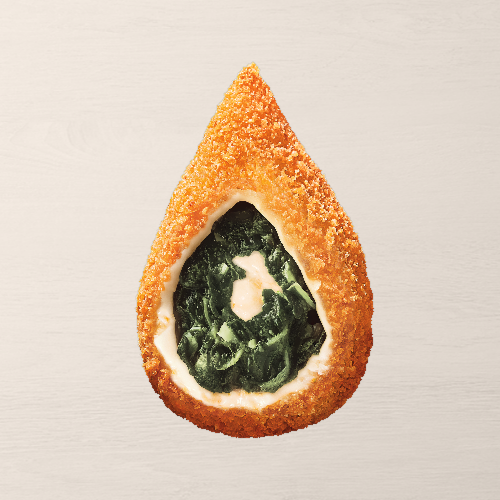 Coxinha recheada com espinafre e Cremely. Sabor surpreendente e cremoso!