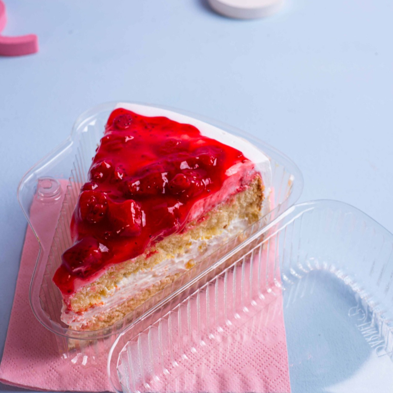 Torta Fría Fresa Melocotón Porción