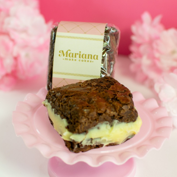 1 Brownie recheado de ninho.