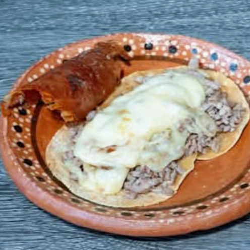 Taco de Bistec con Queso Maíz