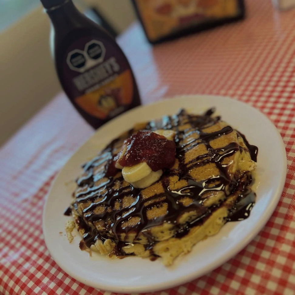 Hot cake choco-fresa
