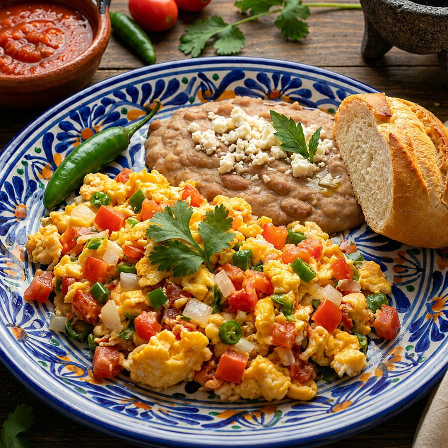 🔥 Más Vendidos Huevos a la Mexicana con Frijoles
