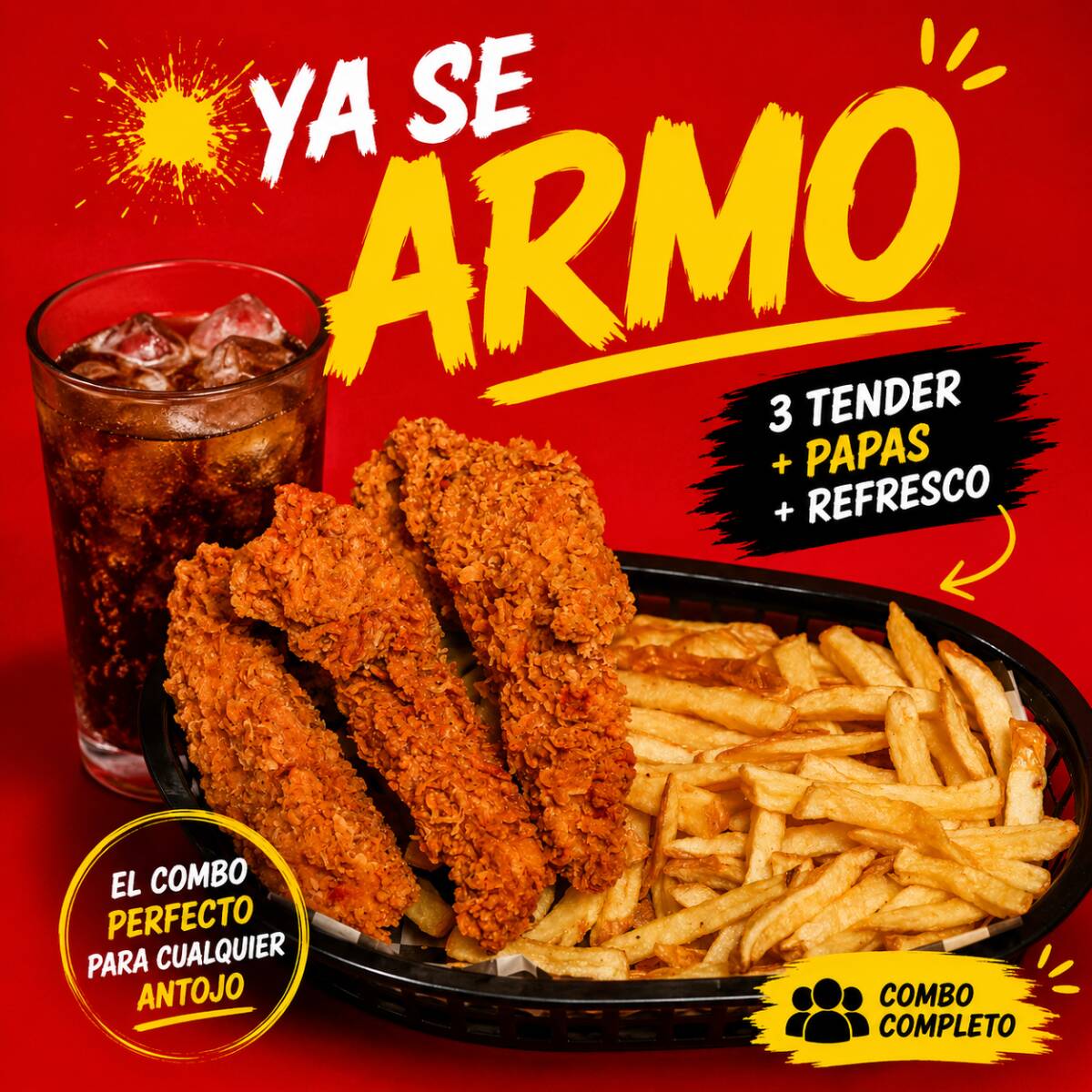 COMBO BOX3TENDER -CON COCACOLA