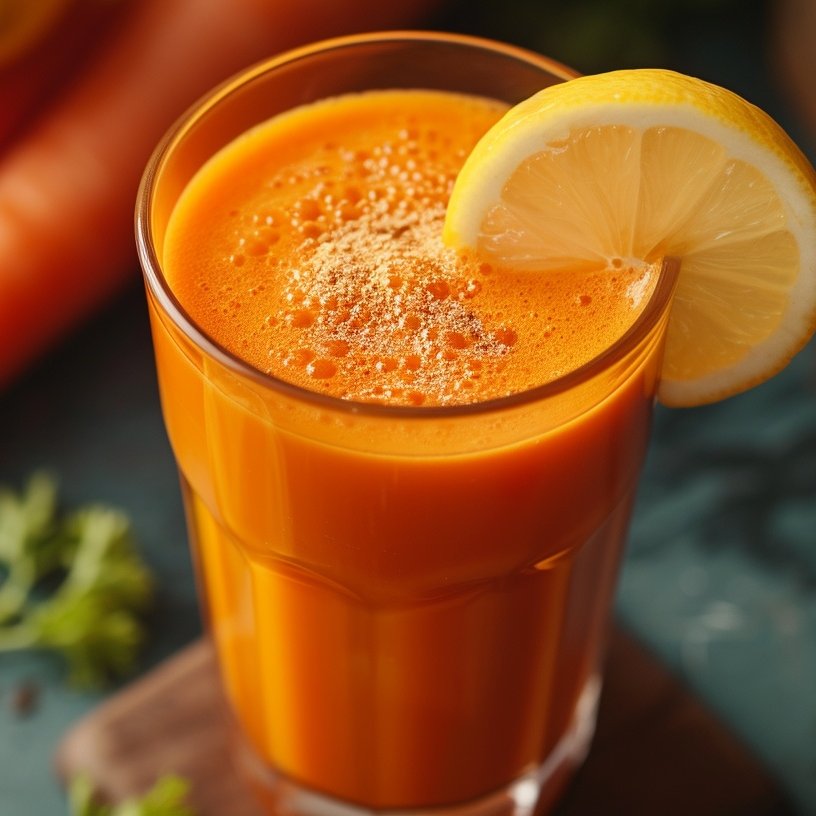 Jugo combinado naranja y zanahoria