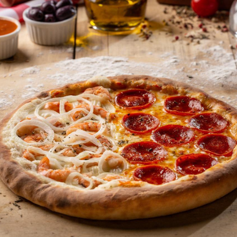 Pizza Broto (4 pedaços), 2 sabores