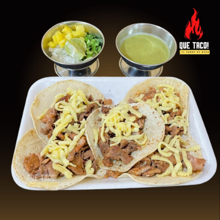 Combo 5 Tacos Chuleta C/queso + 1Ltr Agua
