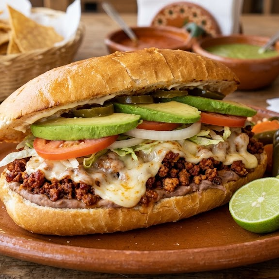 Torta de Choriqueso más coca cola