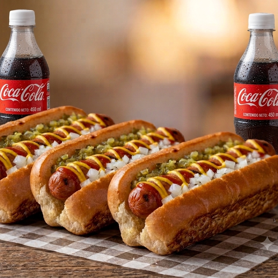 2 HOT*TOCINOS + 1 COCA + PAPAS CHICAS