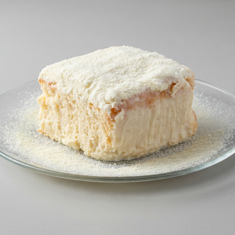Delicie-se com o nosso Bolo Gelado de Coco, um clássico da categoria 'Doces'. Apresenta uma massa branca incrivelmente macia e molhadinha, que se harmoniza perfeitamente com o recheio rico em um creme de coco divinamente suave e doce. A cobertura, uma delicada camada de leite em pó, adiciona um toque especial e delicado ao prato, tornando-o irresistível. Este é, sem dúvida, um prazer indulgente que todos os amantes de coco apreciarão!