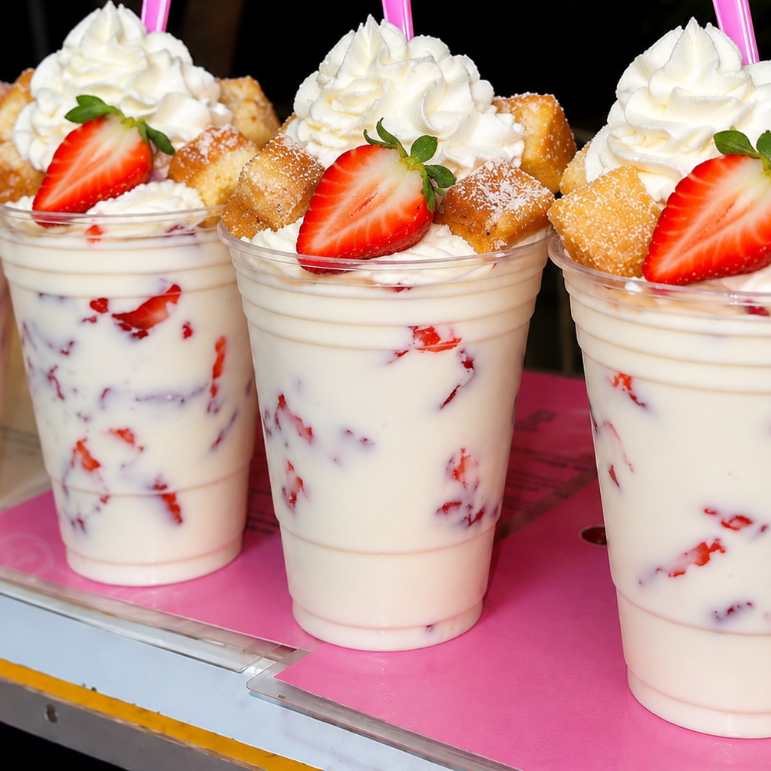 ChurroCheesecake Con Fresas con Crema