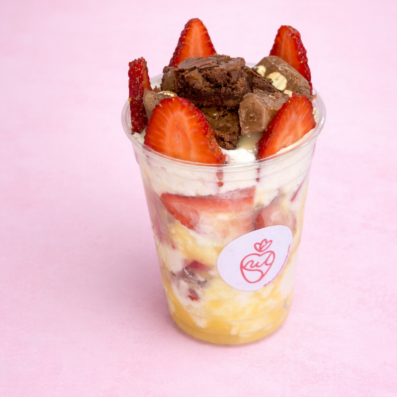 Fresas con Crema Jumbo Maní - Brownie 12 oz