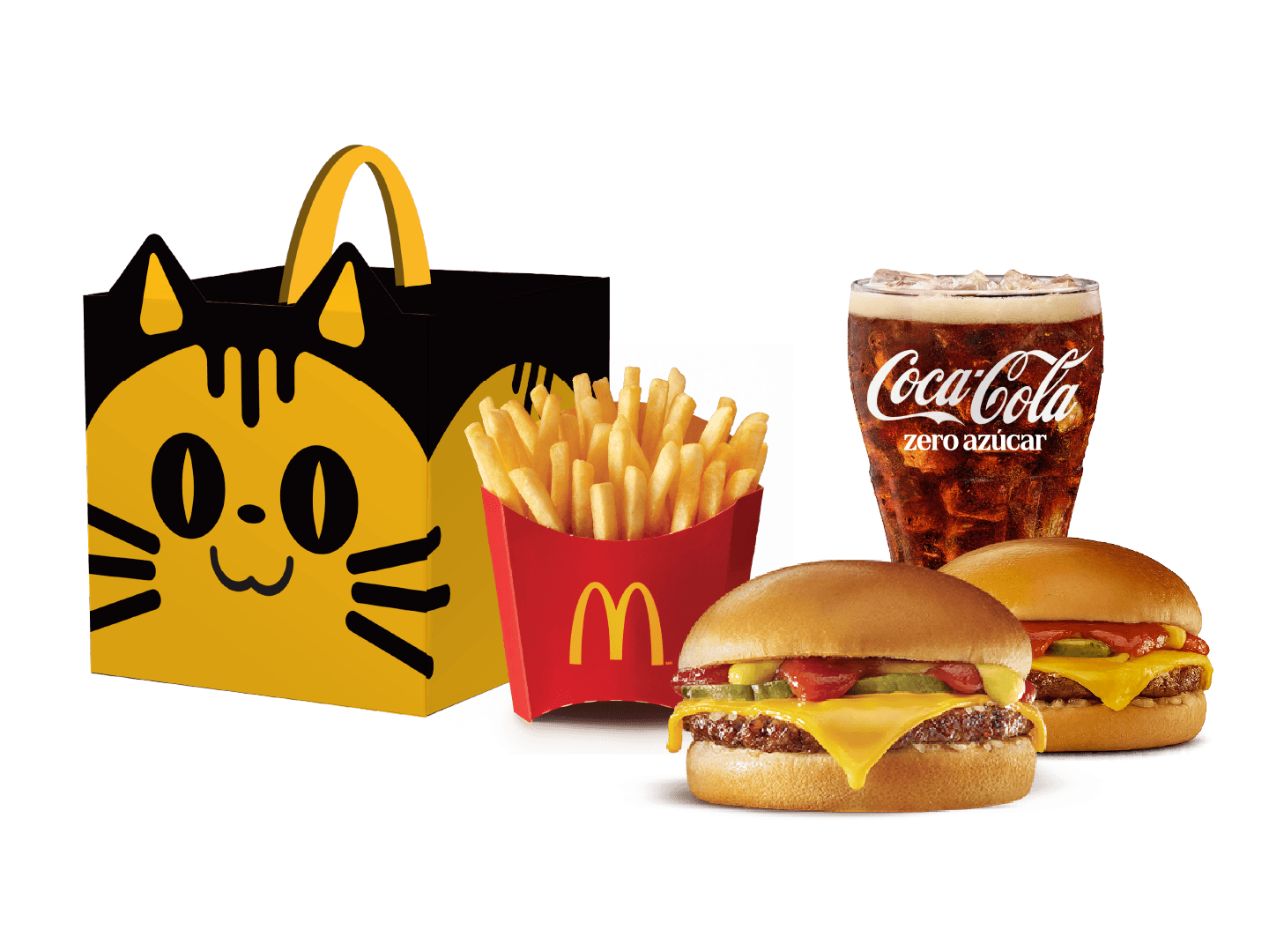 McCombo® 2 Hamburguesas con Queso y una (1) Kitty Box
