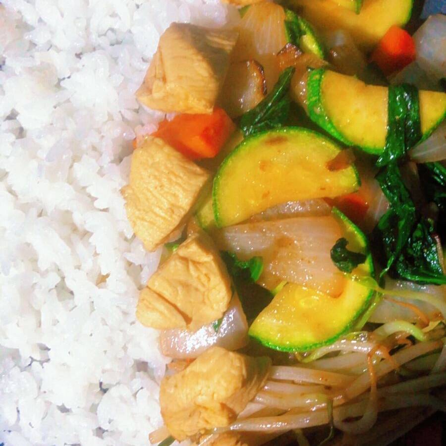 Teppanyaki de pollo